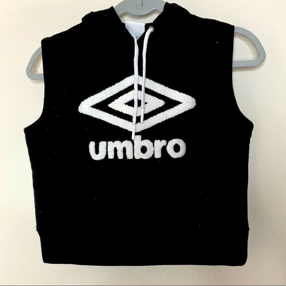Umbro black logo cropped sweatshirt